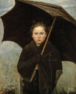 Marie Bashkirtseff, The Umbrella, 1883, oil on canvas. Musée Russe. Wikimedia.